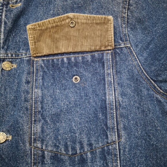 Calvin Klein Jeans Co. Men's Size Medium Lined Medium Wash Heavy Jean Jacket - Picture 10 of 15